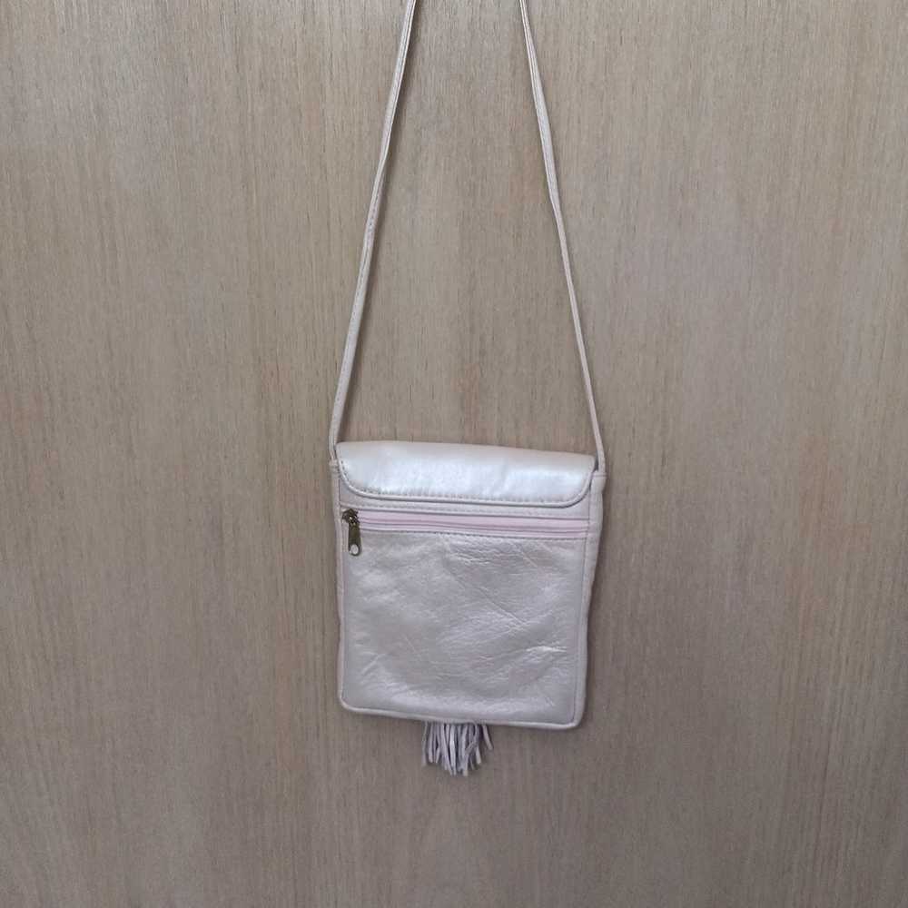 Vintage opal metallic leather crossbody. - image 7