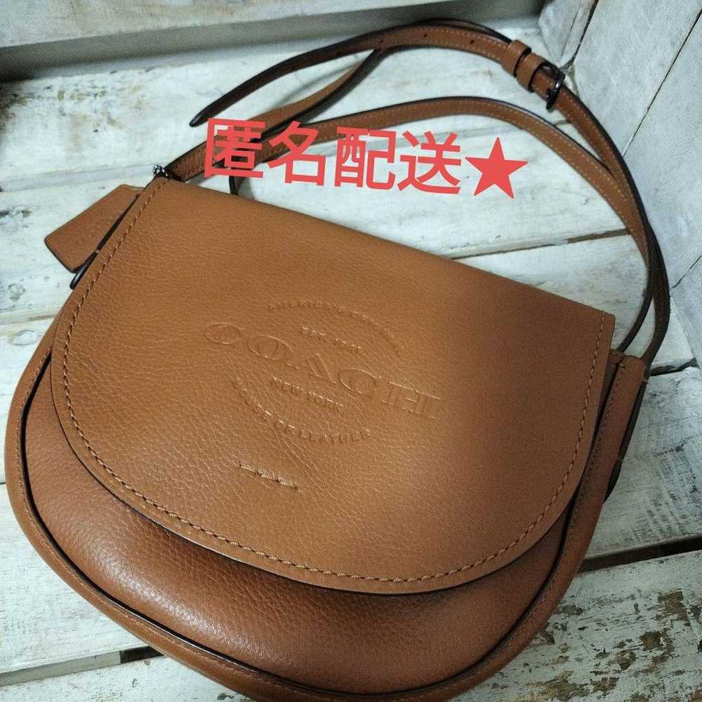 Coach leather shoulder bag in brown color. - image 1