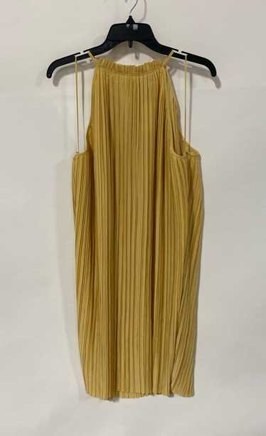 NWT Banana Republic Womens Gold Accordion Pleated 