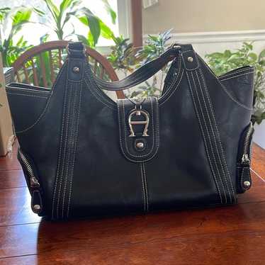 Etienne Aigner handbag   Black leather