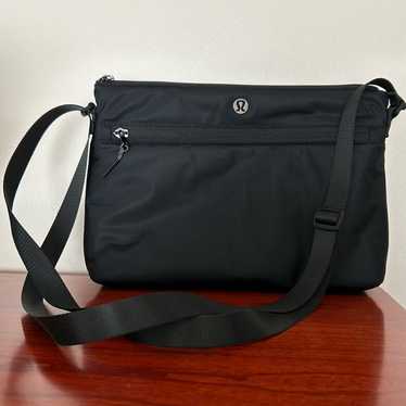 Lululemon black diaper bag/crossbody purse handbag