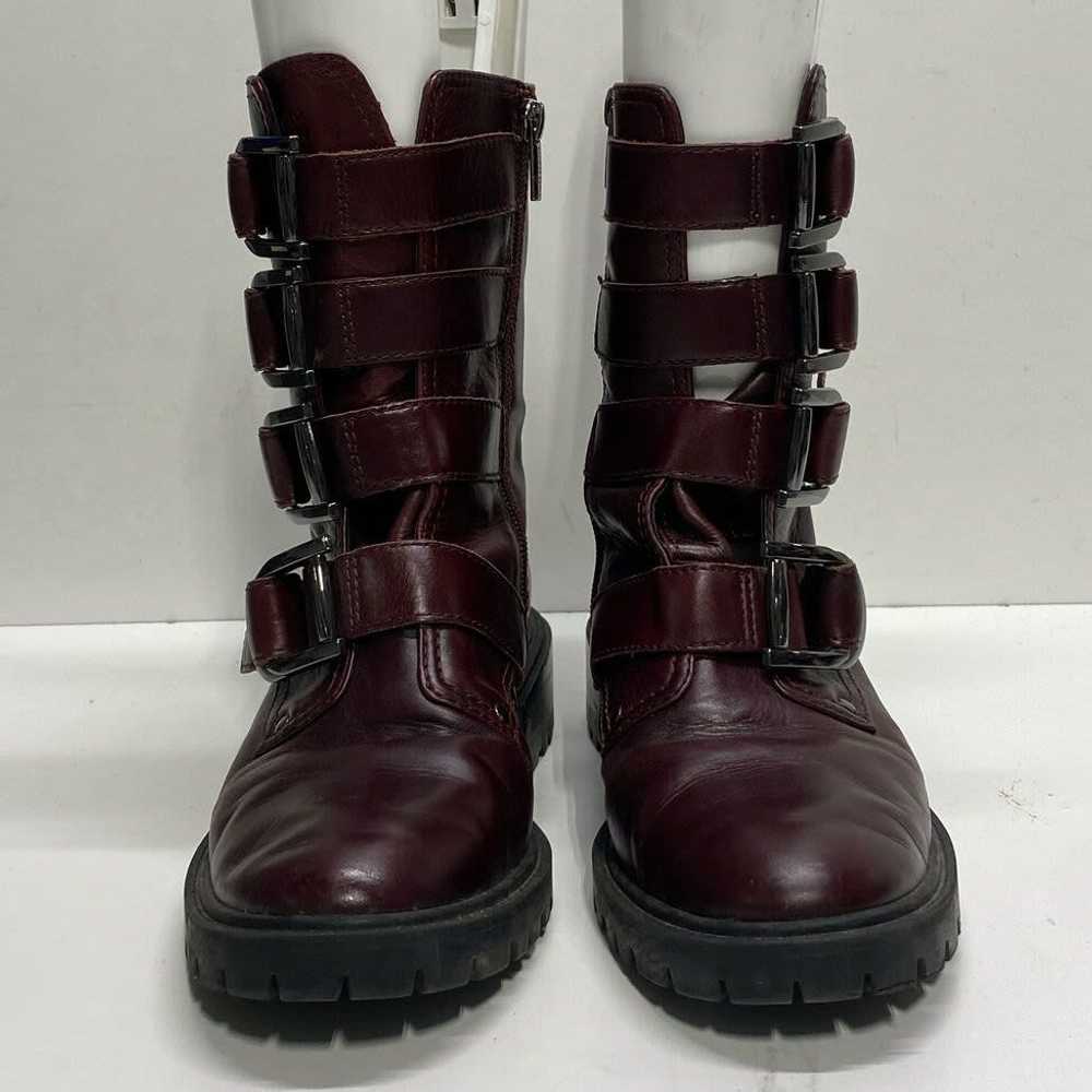 Vince Camuto Leather Frishea Buckle Boots Burgund… - image 5