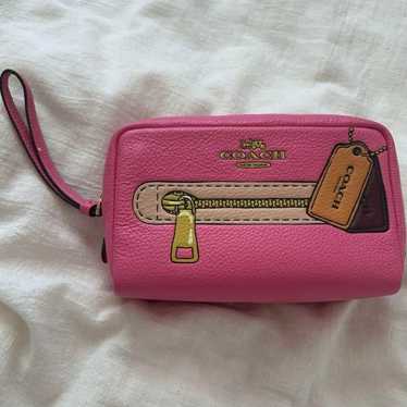 COACH Pink Leather Pouch.