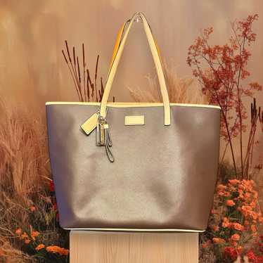 COACH Park Metro Large Brown Leather Tote