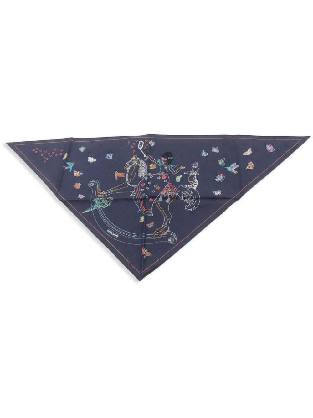 Hermès Pre-Owned 2010s Carré Story scarf - Blue - image 1