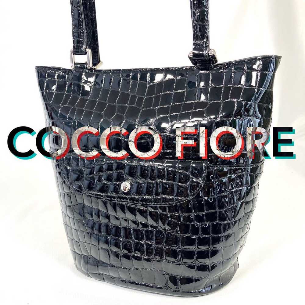 Unused Class ✨ Cocco Fiore Tote Bag Enamel Black … - image 12