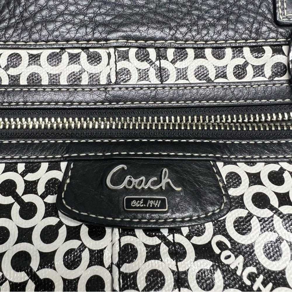 Coach Black White Shoulder Bag Purse - image 3