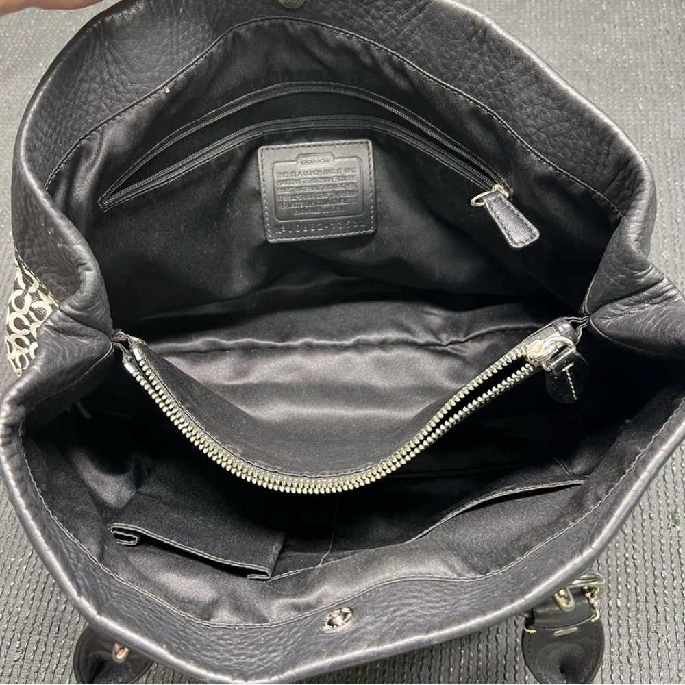 Coach Black White Shoulder Bag Purse - image 5