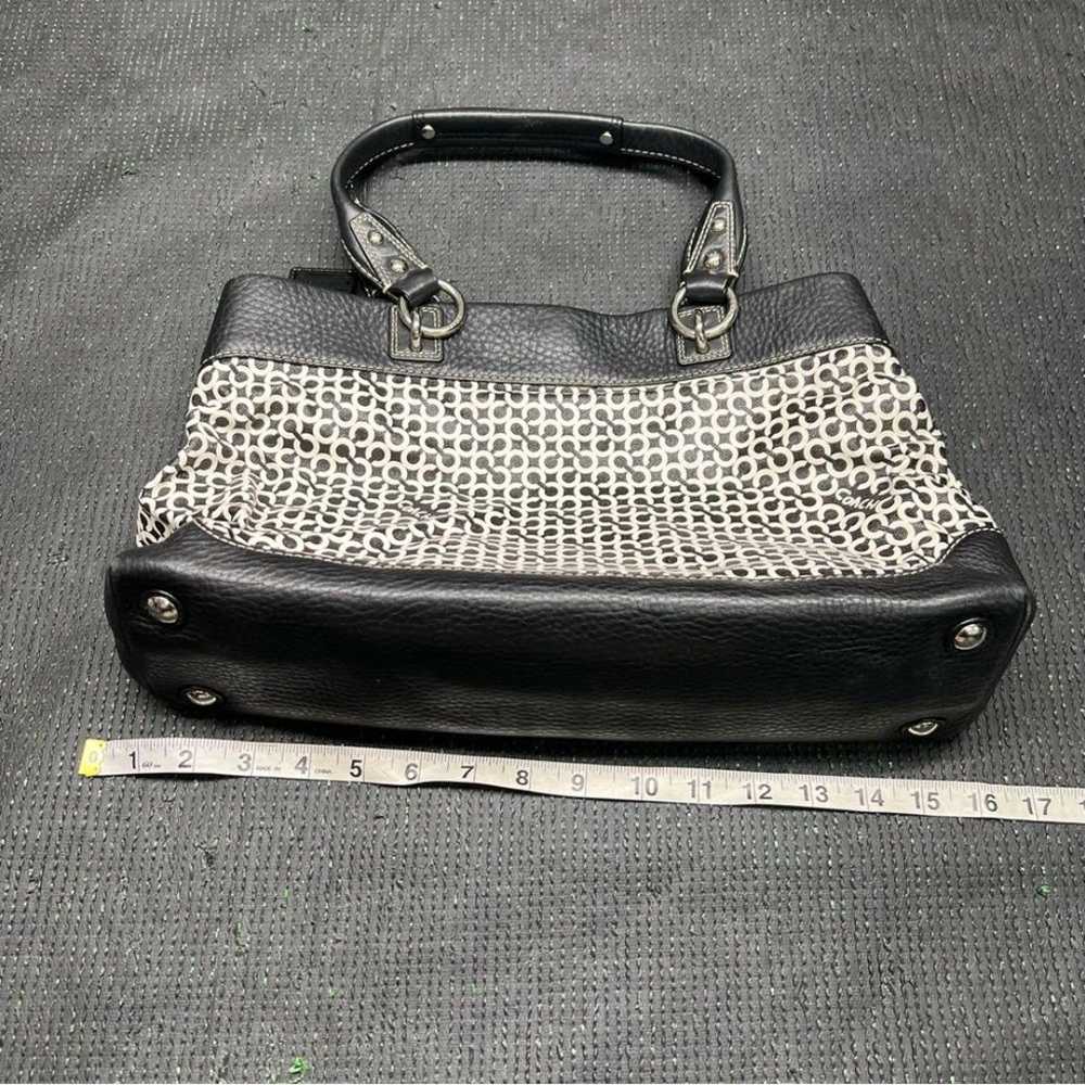 Coach Black White Shoulder Bag Purse - image 7