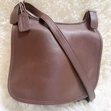 Old Coach Shoulder Bag Satchel All Leather Flap B… - image 1