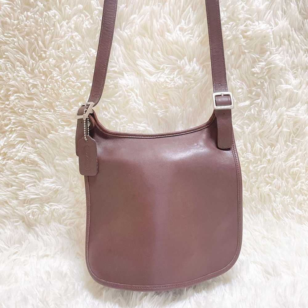 Old Coach Shoulder Bag Satchel All Leather Flap B… - image 3