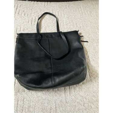 Stella and Dot Covet Black Leather Tote Bag