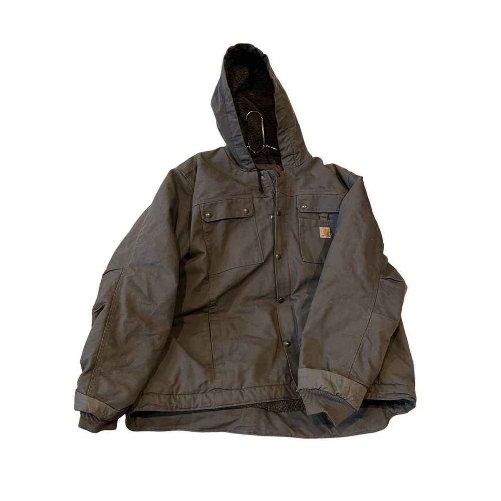 Carhartt Vintage Carhartt Denim Hooded Insulated … - image 1