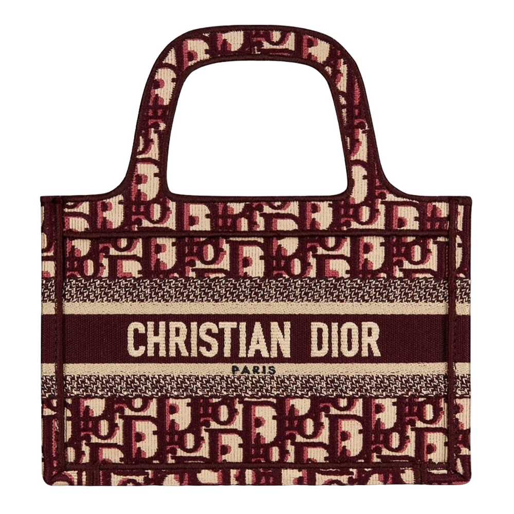 Dior Christian Dior Oblique Burgundy Embroidered … - image 1