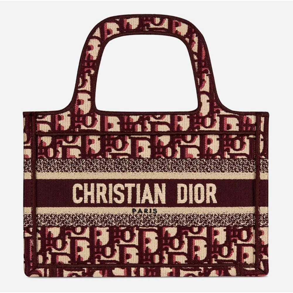 Dior Christian Dior Oblique Burgundy Embroidered … - image 2