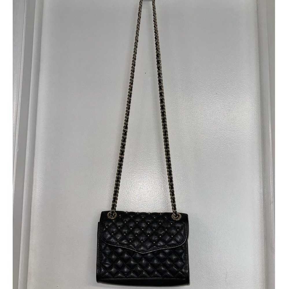 Rebecca Minkoff Black Quilted Leather Gold Studde… - image 7