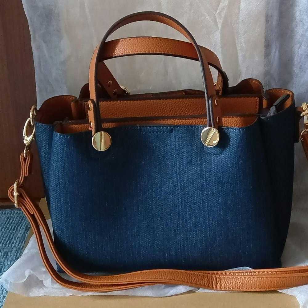 Denim shoulder bag. - image 2