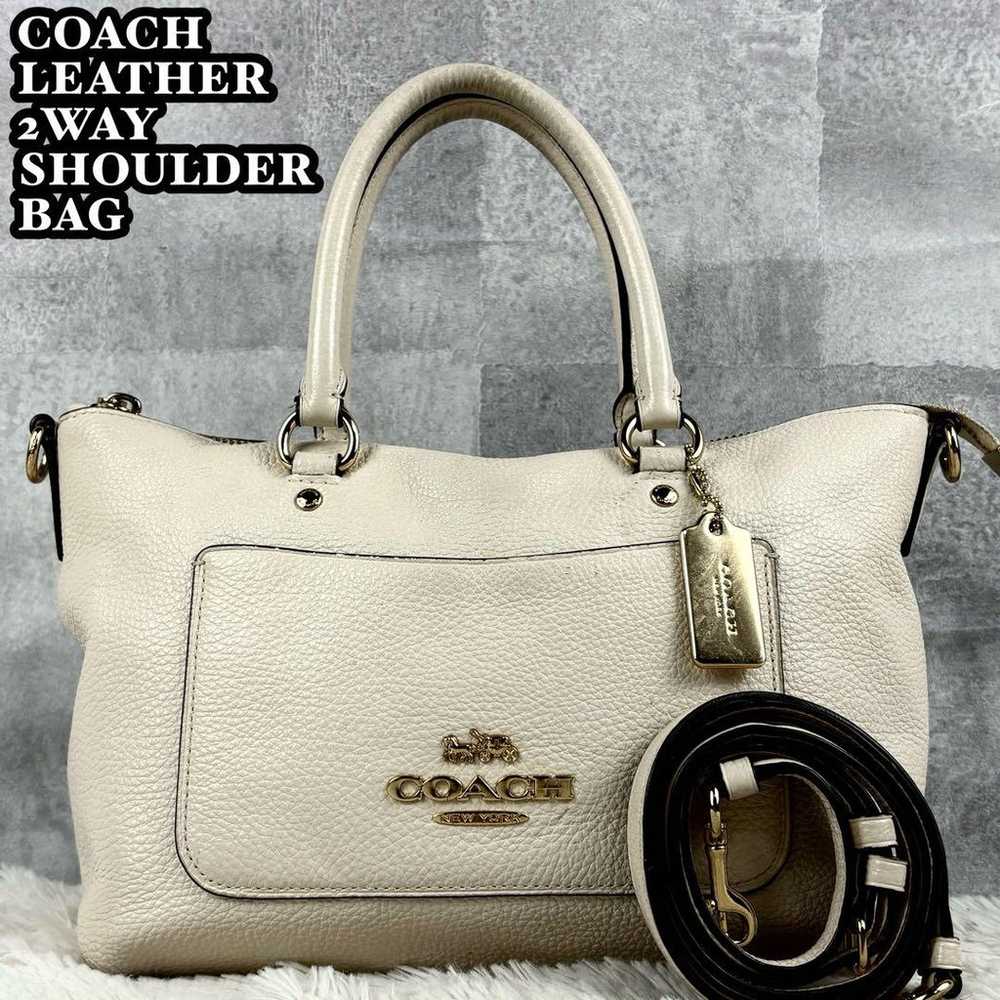 Brand new Coach leather 2way shoulder bag Emma ch… - image 1