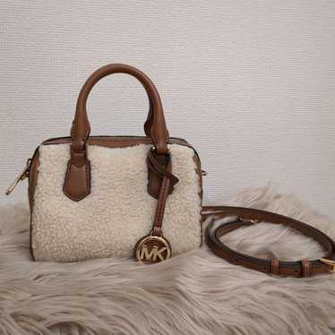 Michael Kors fluffy bag, boa bag, mini Boston bag,