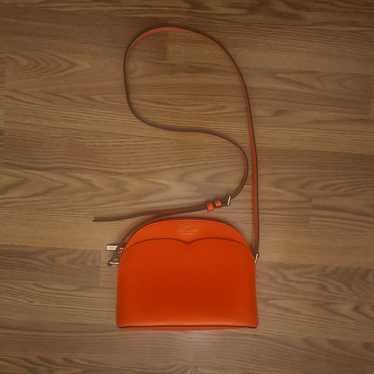 Kate Spade Payton Dome Crossbody Bag Orange Leathe