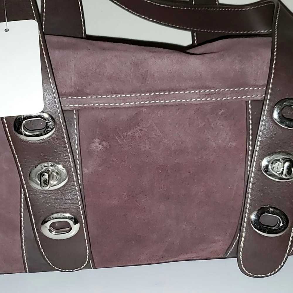 NWOT Maxximum Suede & Leather Handbag MSRP: $148 - image 2