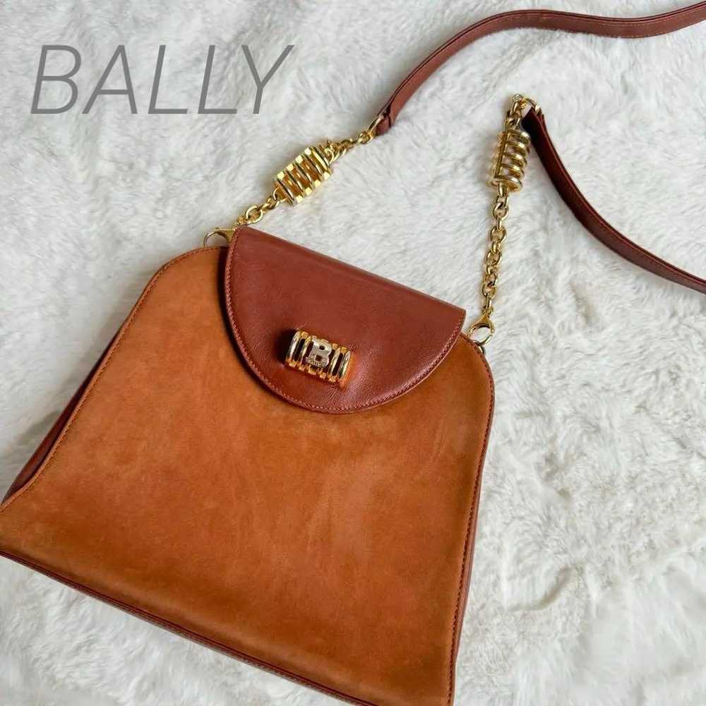 【Rare✨】BALLY Shoulder Bag Suede Gold Hardware - image 1