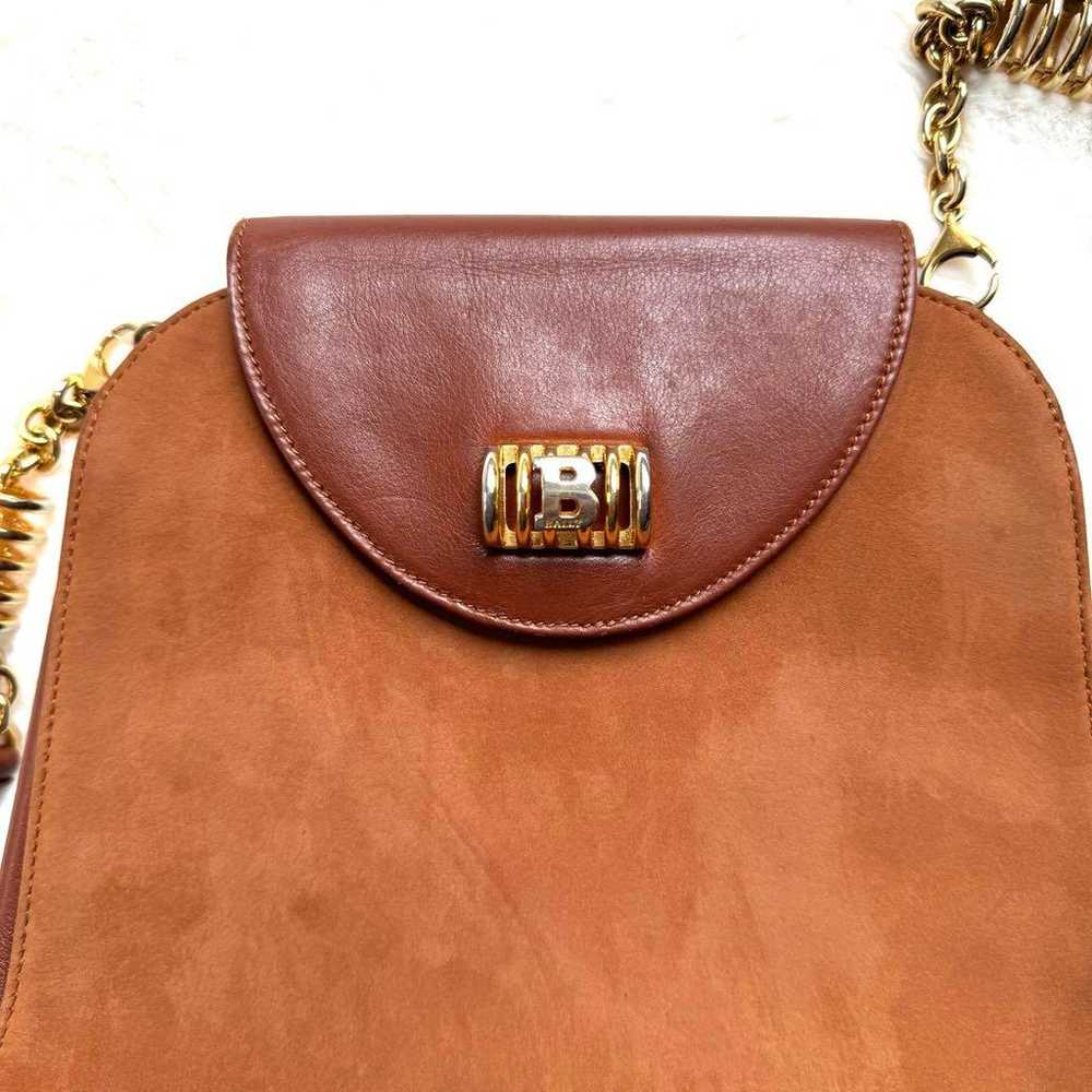 【Rare✨】BALLY Shoulder Bag Suede Gold Hardware - image 2