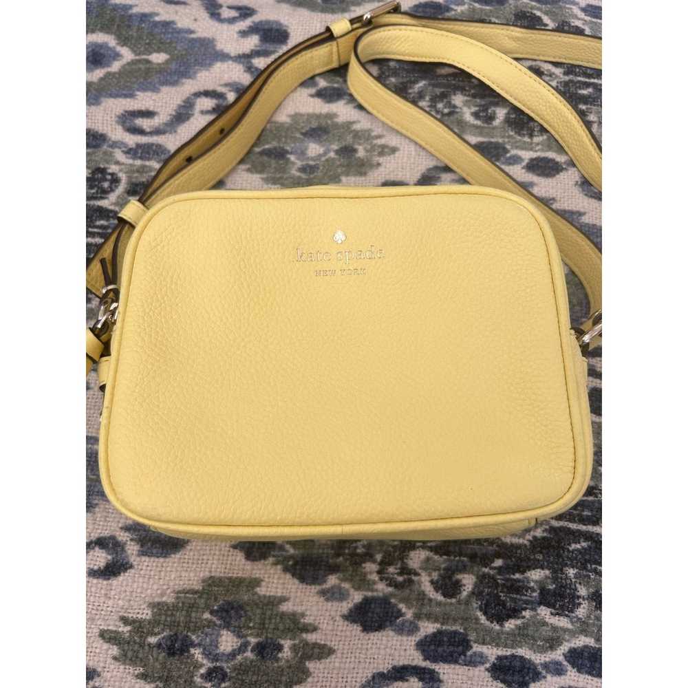 KATE SPADE Yellow Leather Double Zip Crossbody Ca… - image 2