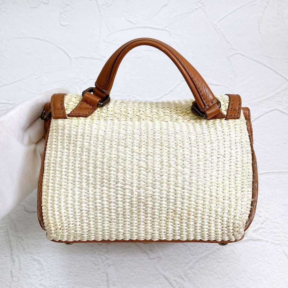 ZANELLATO Postina Mini Shoulder Bag Raffia White … - image 7