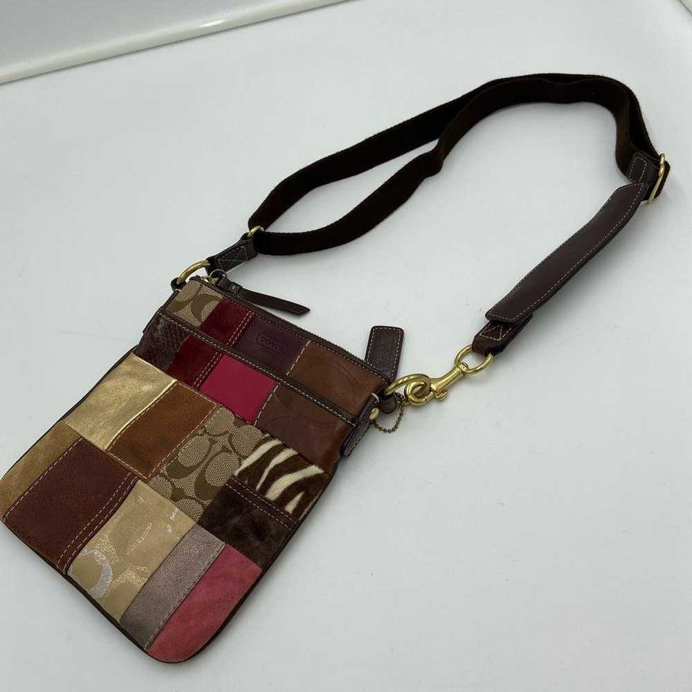 Coach 10439 Signature Patchwork Shoulder Bag Mult… - image 3