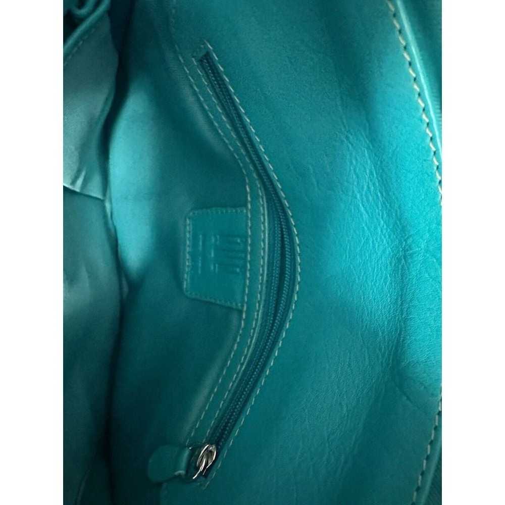 ILI New York Genuine Leather Turquoise Purse - image 5