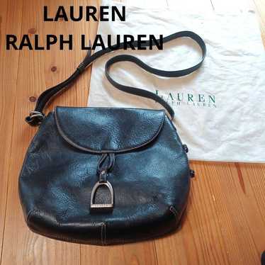 Ralph Lauren Leather Shoulder Bag Black