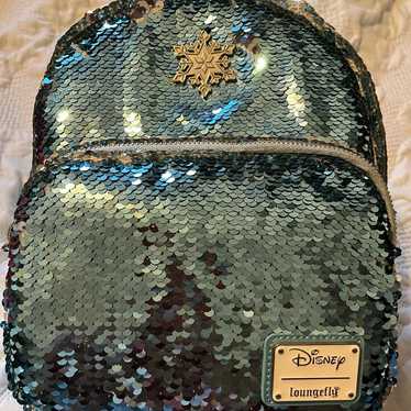 Loungefly Disney Frozen Elsa Reversible Sequin good Mini Backpack