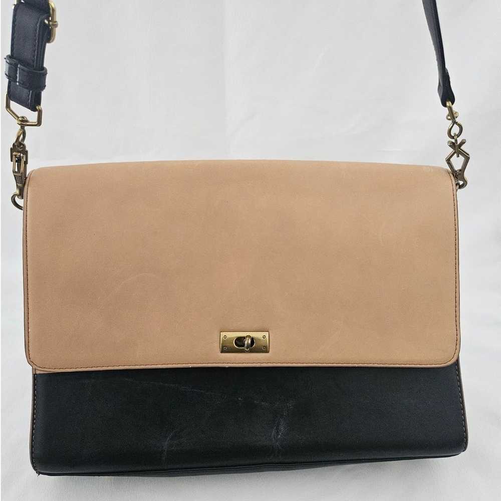 J.Crew Brown Black Colorblock Edie Grand Bag Came… - image 7