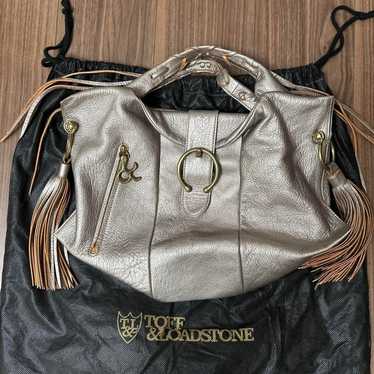 TOFF & LOADSTONE Gold Leather Handbag with Tassel