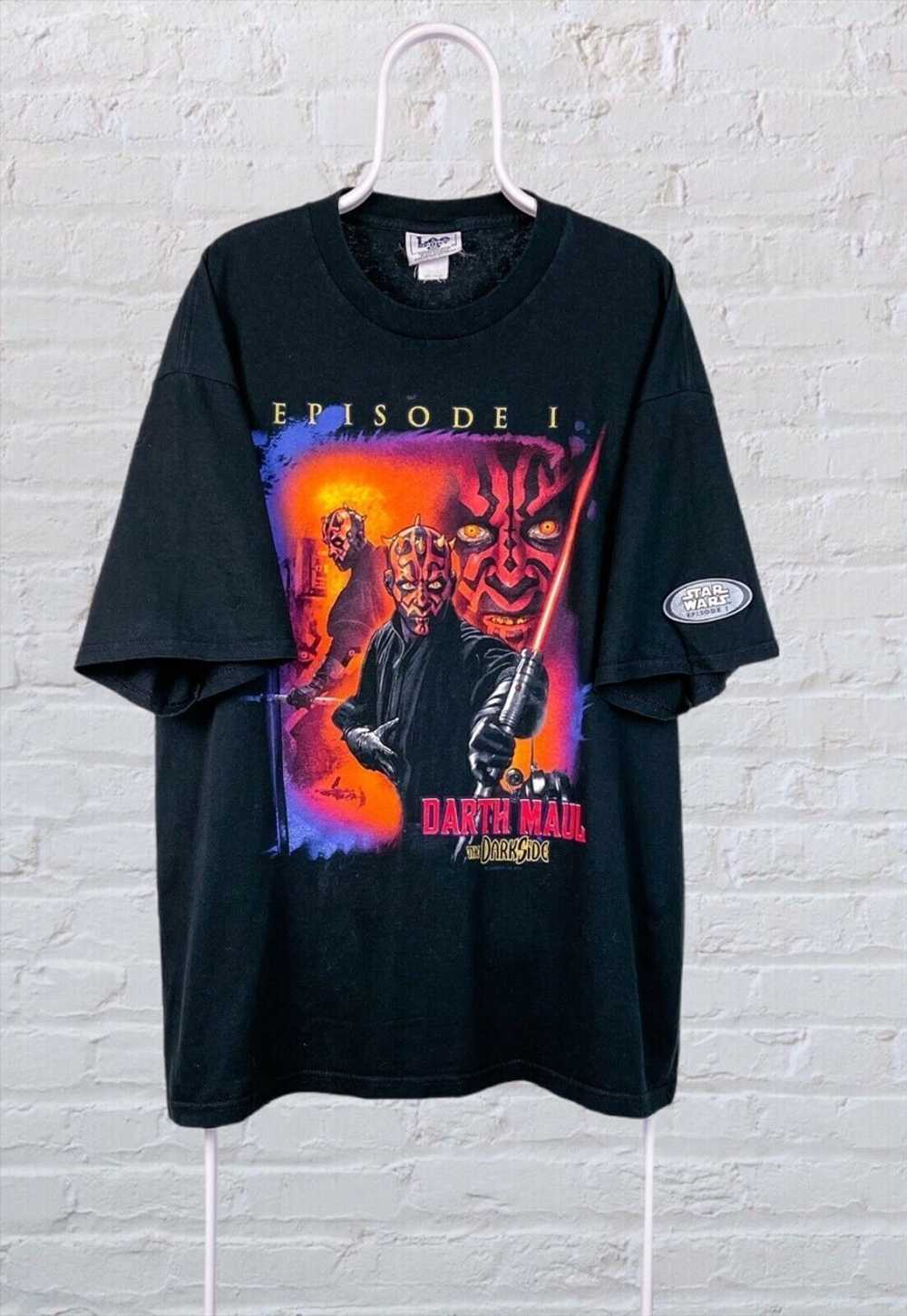 Rare 1999 Star Wars Darth Maul T-Shirt Phantom Me… - image 1