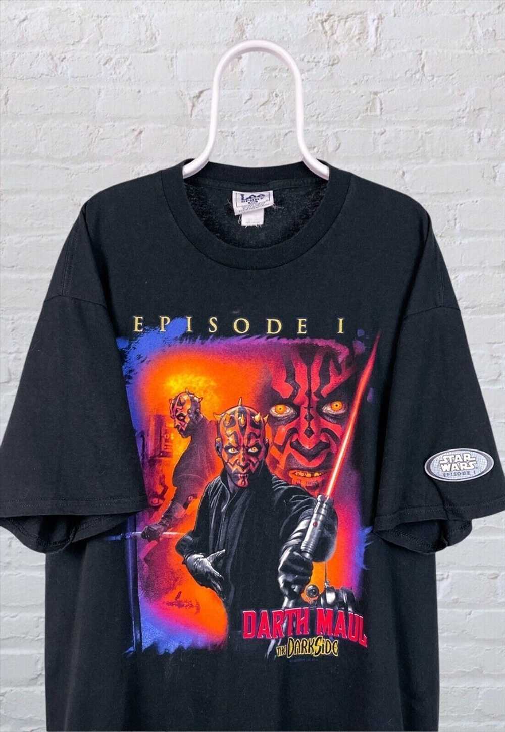 Rare 1999 Star Wars Darth Maul T-Shirt Phantom Me… - image 2