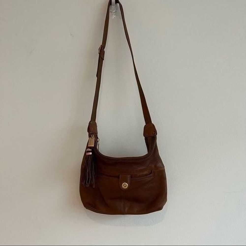 Tignanello Vintage Brown Leather Crossbody Strap … - image 2