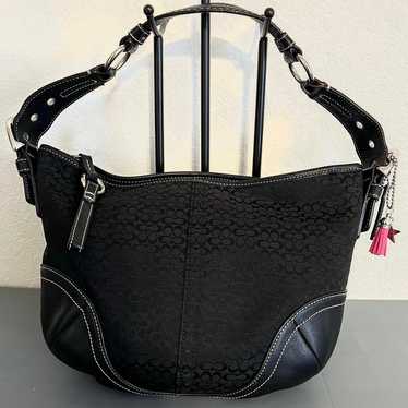 Coach Soho Mini-Signature Hobo Bag Black