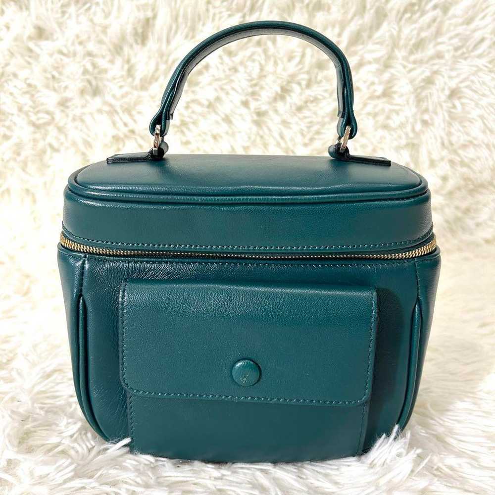 Brand new Agnes B 2way shoulder bag in green leat… - image 5