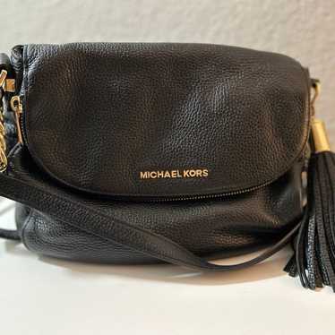 Michael Kors Black Bedford Pebbled Leather