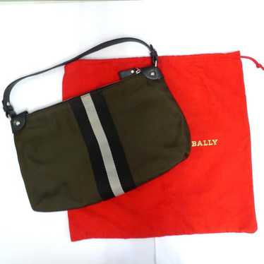 BALLY One-Shoulder Bag Nylon x Leather Moss Green - image 1