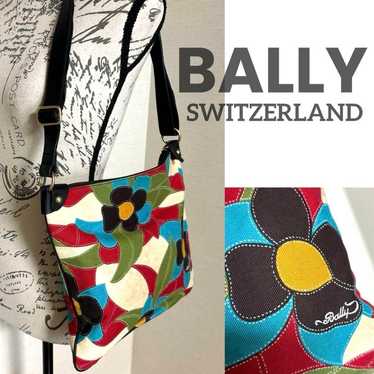 Bally Patchwork Flower Design Multicolor Shoulder… - image 1