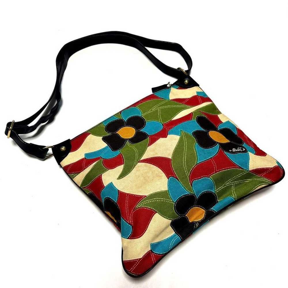 Bally Patchwork Flower Design Multicolor Shoulder… - image 6