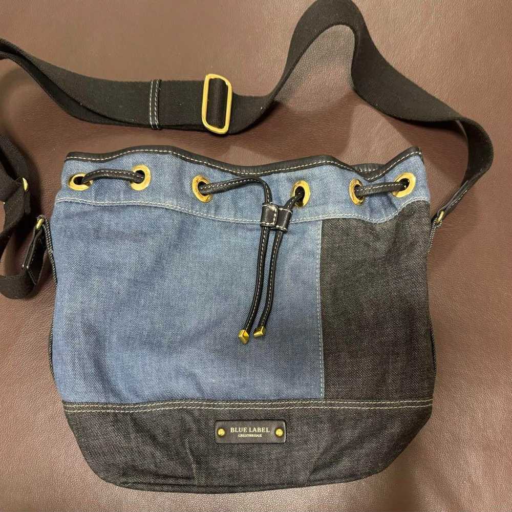 BURBERRY BLUE LABEL Denim Check Shoulder Bag - image 1