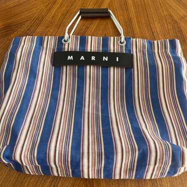 MARNI Stripe Tote Bag Flower Café MARKET