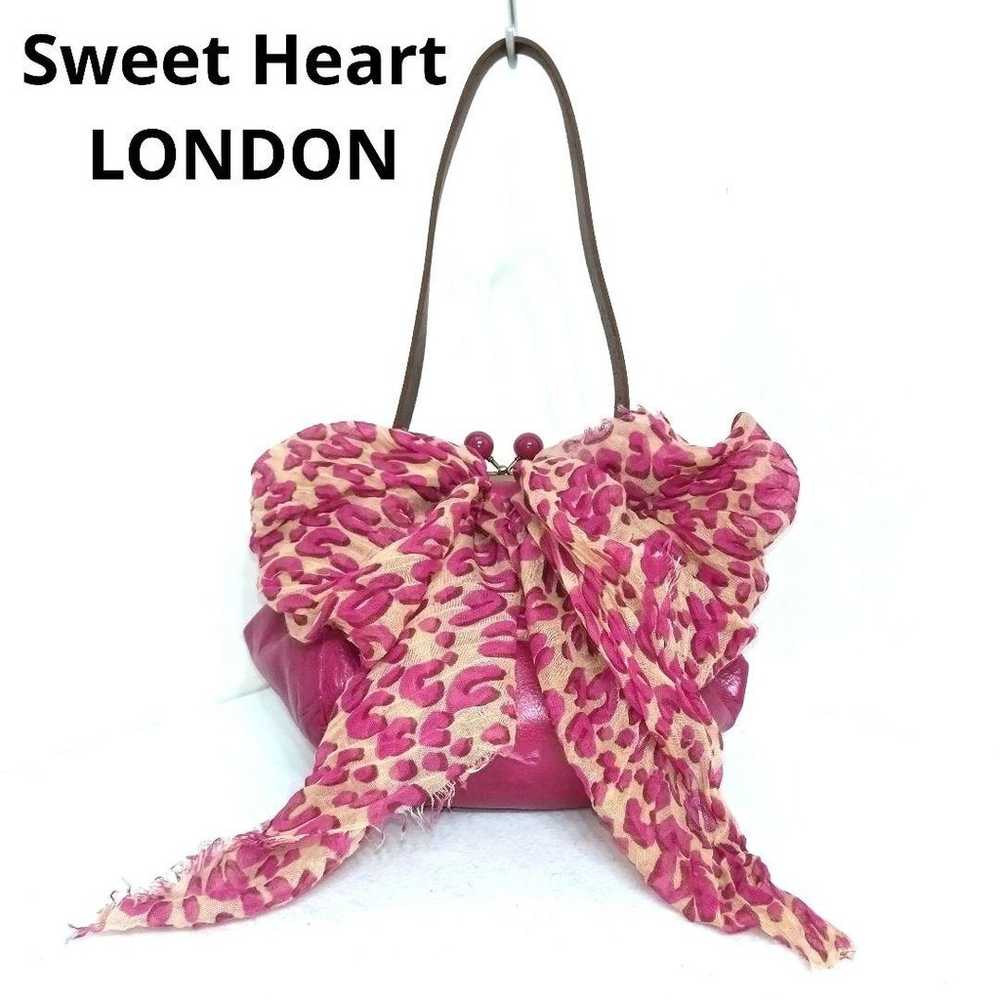 Sweet Heart LONDON Gamaguchi Handbag Pink Ribbon - image 1