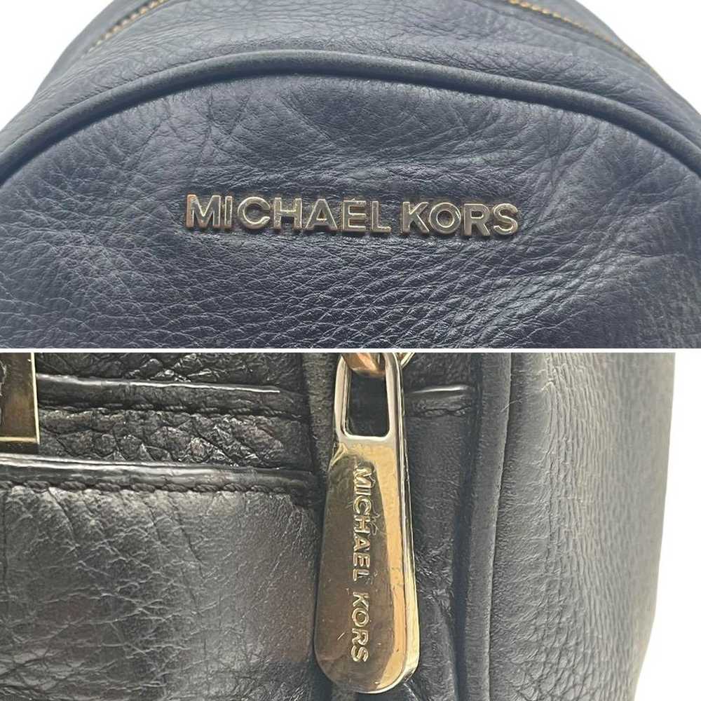 Michael Kors backpack leather dark navy navy blue… - image 4