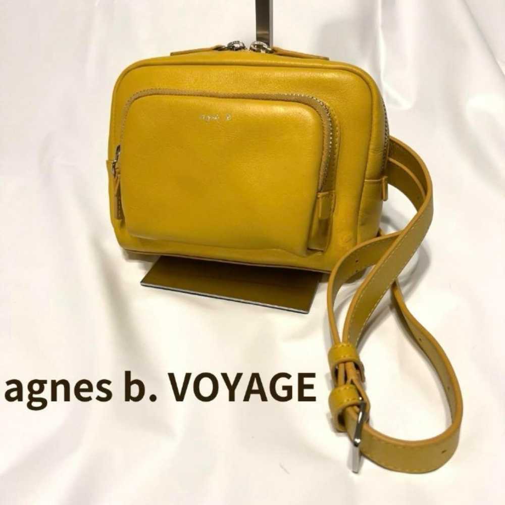 【Rare】agnes b. angele Shoulder Bag Yellow All Lea… - image 1