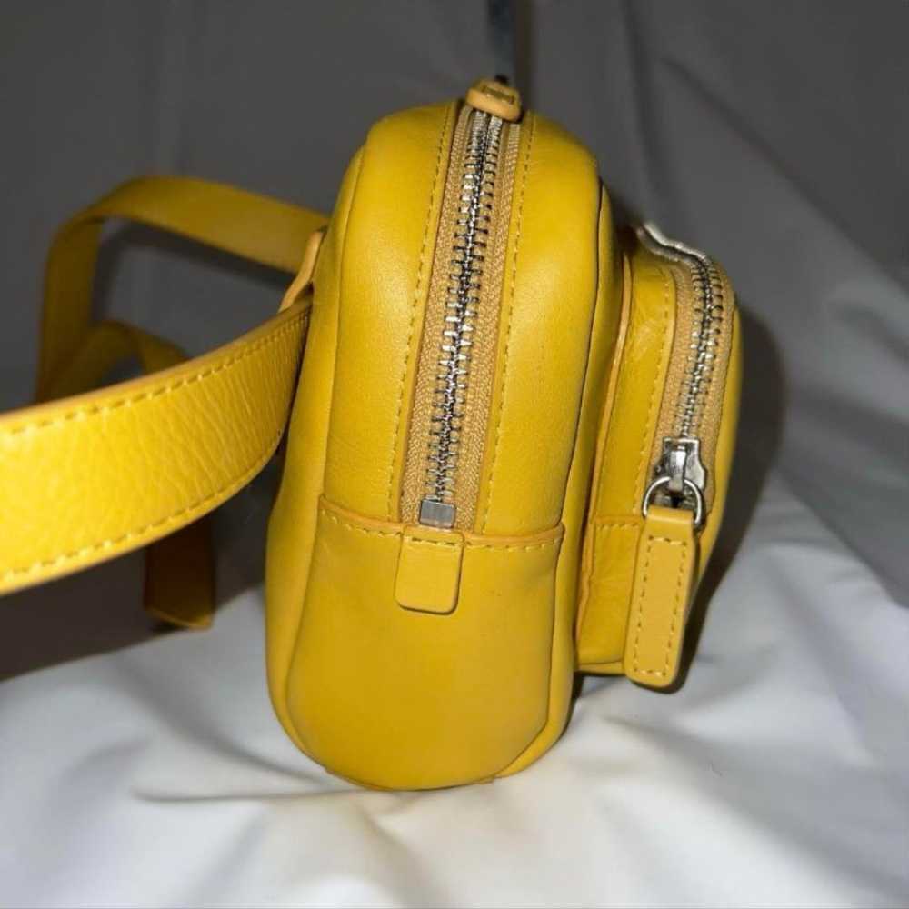 【Rare】agnes b. angele Shoulder Bag Yellow All Lea… - image 4